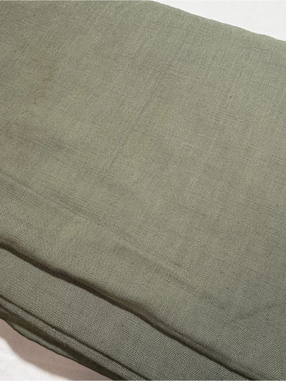 Casaluna Olive Green heavyweight linen duvet and 2 pillows